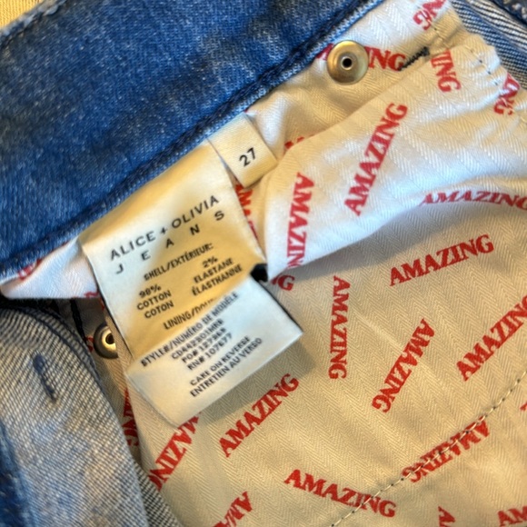 ALICE + OLIVIA Amazing Bleached Marble Jeans - Picture 7 of 7